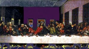 A.P .-ASTRA-Last-supper-silkscreen-and-mixed-media