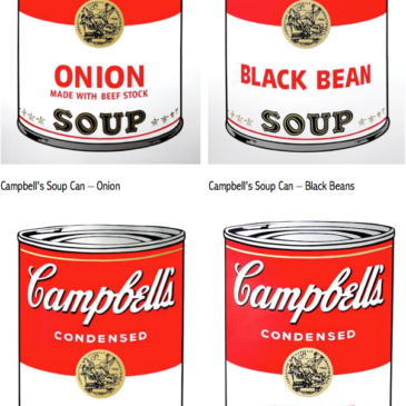 ANDY WARHOL (Sunday B. Morning) –  Soup Cans